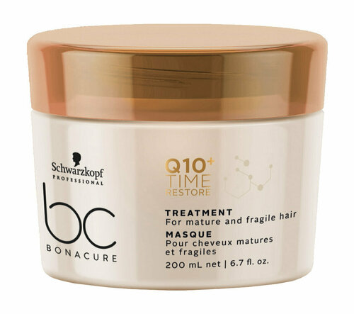 Смягчающая маска для возрастных ослабленных волос Schwarzkopf Professional Bonacure Q10 Time Restore Treatment