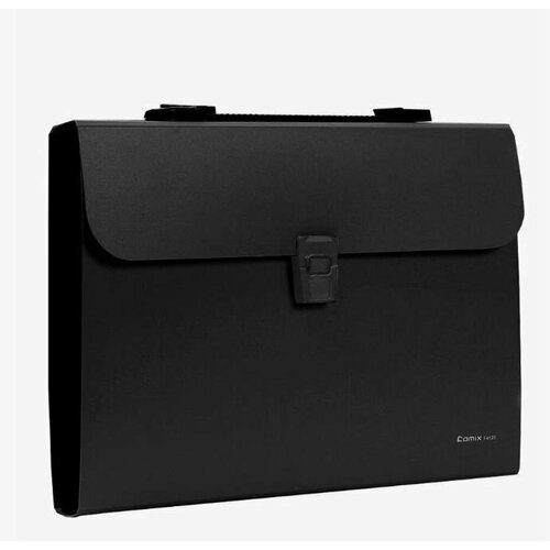 Папка-портфель для деловых бумаг 12 отделений А4 черный (COMIX F412T BU)