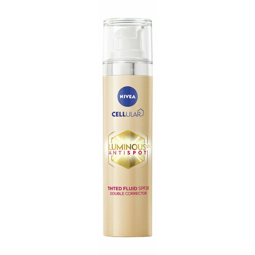 Тональный крем флюид для лица Nivea Luminous 630 Tinted Fluid SPF 20 Double Corrector