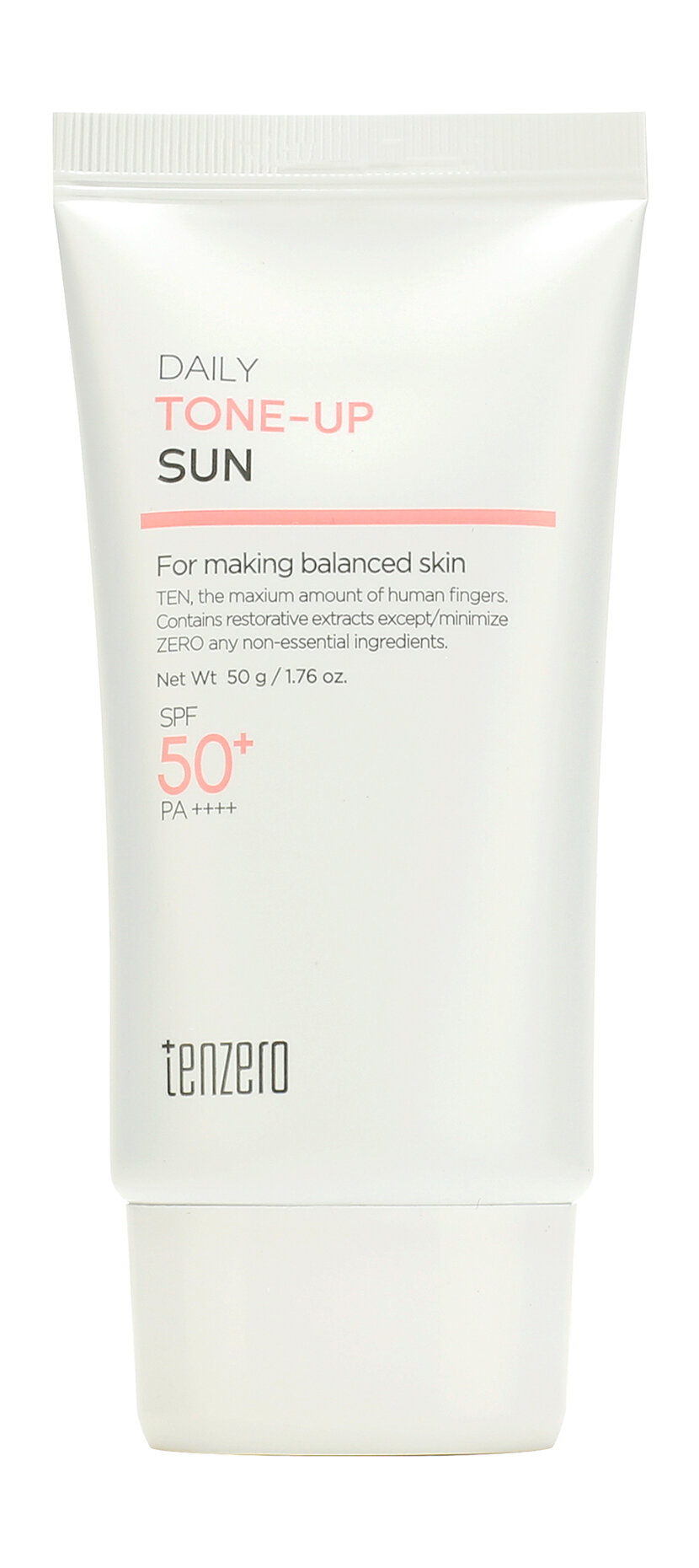 TENZERO Солнцезащитный крем для лица с тонирующим эффектом SPF 50+/PA++++, 50 г