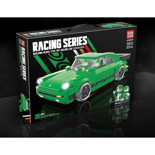 Конструктор QUAN GUAN Racing Series Гоночная машина Porsche 911 с фигурками (351 деталь)