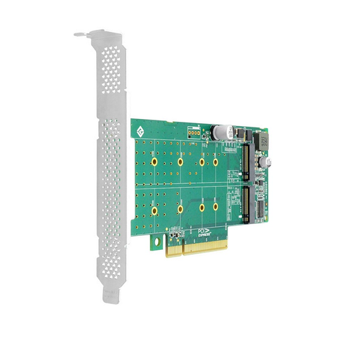 Адаптер Linkreal PCIe x8 to 2-Port M.2 NVMe Adapter {50} (300701) адаптер linkreal lrnv95n8 pcie x8 to 2 port m 2 nvme adapter 50 300701