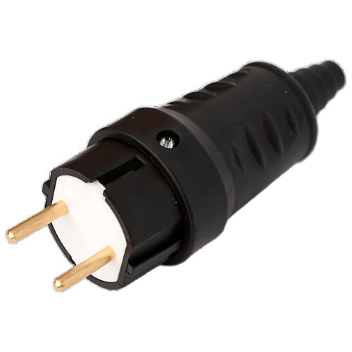 Вилка электрическая прямая 6 A 250 В BYLECTRICA, без заземления (В6-387)