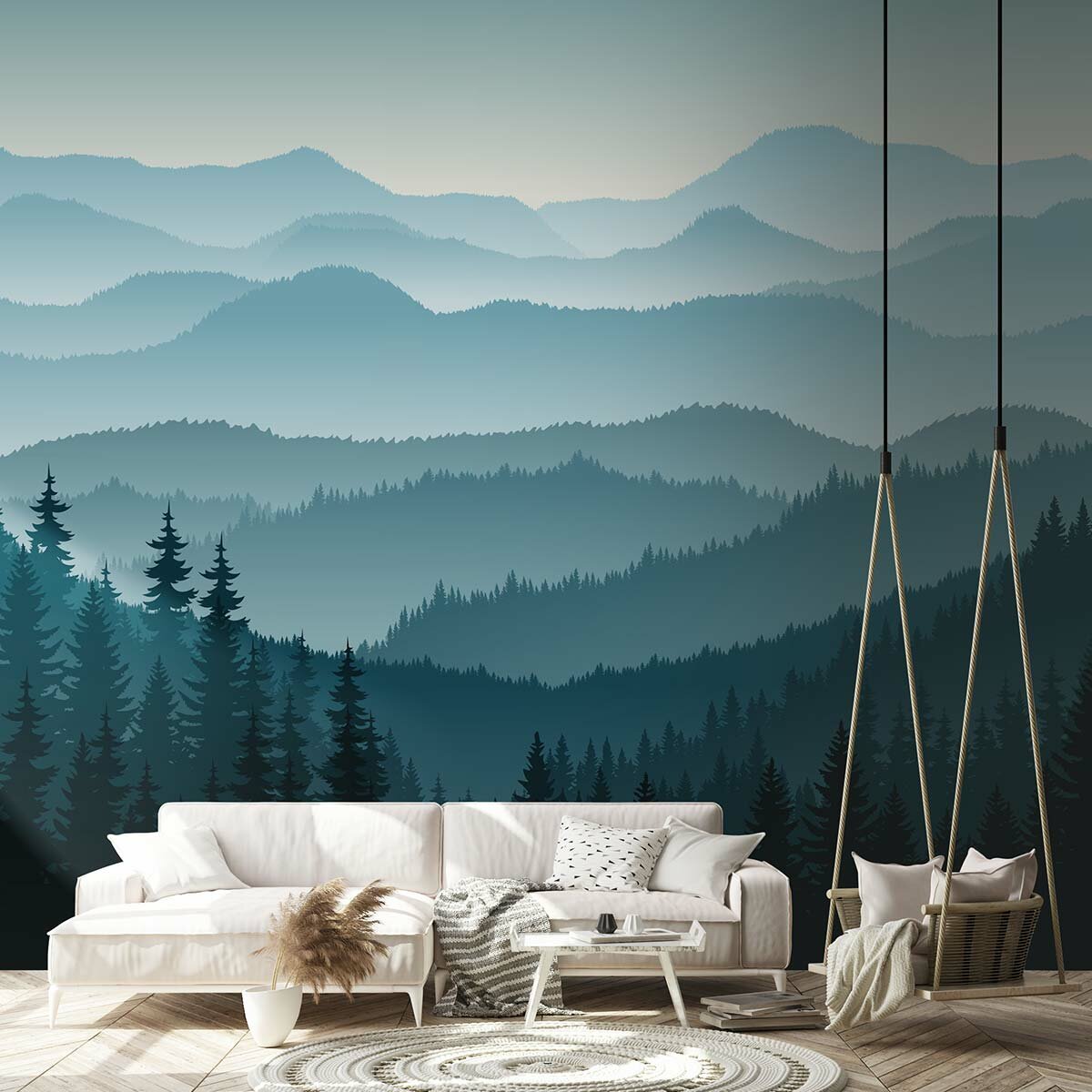 Фотообои флизелиновые с виниловым покрытием VEROL "Лес", 300х283 см, моющиеся обои на стену, декор для дома