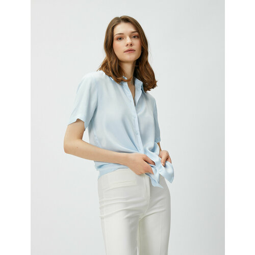 фото Рубашка koton, размер 44, синий