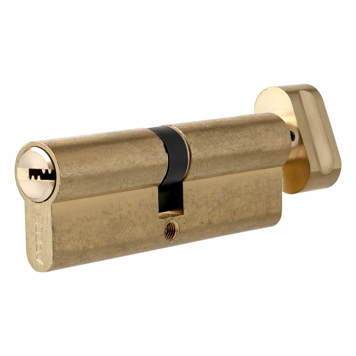 Цилиндр Apecs SM-70 35х35 мм ключ/вертушка цвет золотой