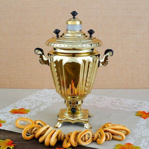 Самовар Золото рюмка 25 л жаровой труба входит в комплектацию 32452₽