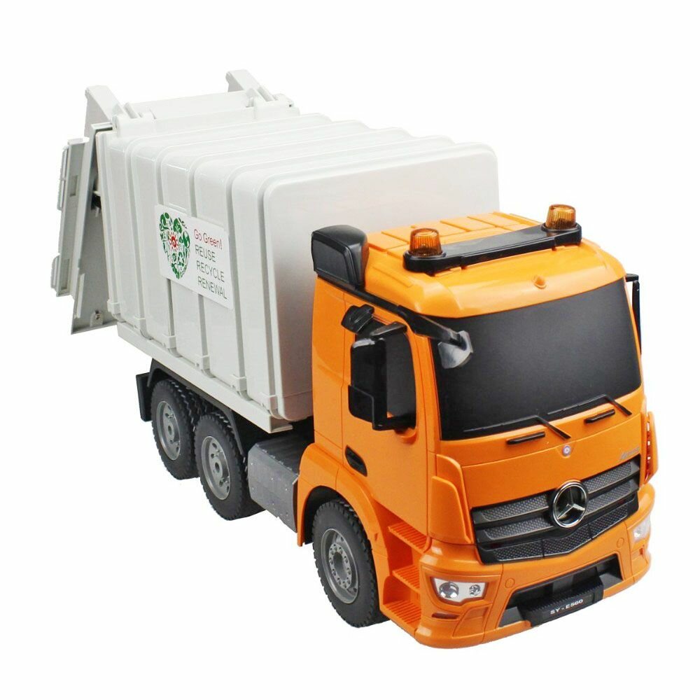 Машина-Мусоровоз на РУ (звук) в коробке механизм подъема корзины E560-003 Double Egle - фото №17