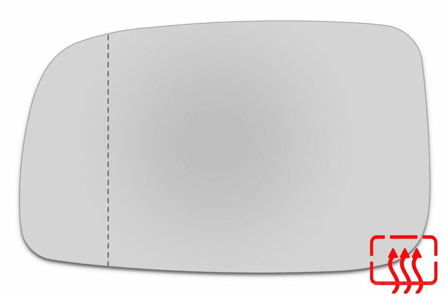 Зеркальный элемент левый TOYOTA Prius II (03-09) асферика нейтральный с обогревом