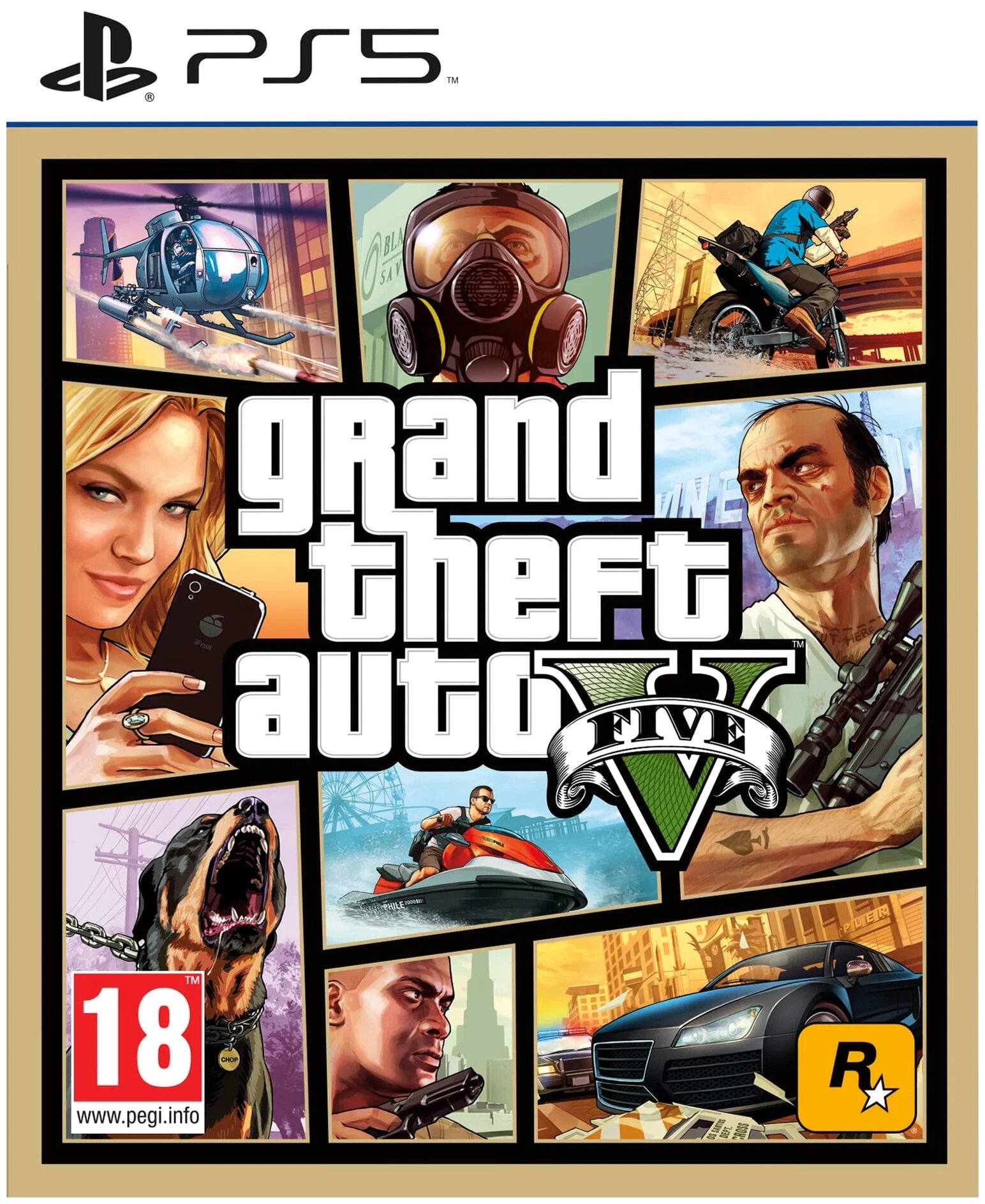 Игра Grand Theft Auto V (GTA 5) (русские субтитры) (PS5)