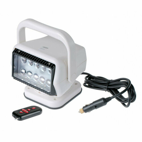 Фара-искатель LED 10 шт, 50W 5000К 12V, с пультом, на магните, белый