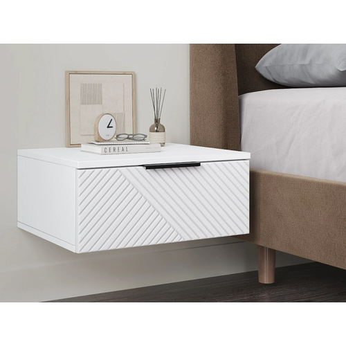 Тумба прикроватная подвесная Салерно NEW 1 лотос белая 1 ящик 504222 Twist-mebel 4900₽