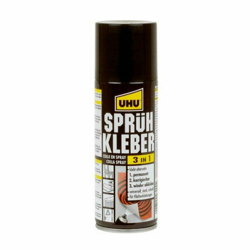 Клей -спрей универсальный UHU SPRUHKLEBER 3 в 1 200мл (48900), 1923111