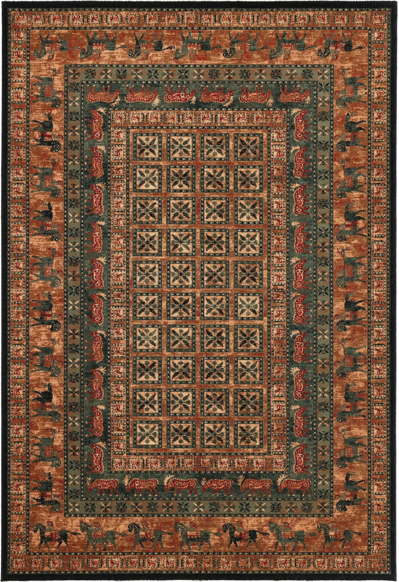 фото Бельгийский ковер 160 на 240 из 100% шерсти. Пр-во Osta - Kashqai, коричневый, черный. Ворс 8.5мм. Восточный узор