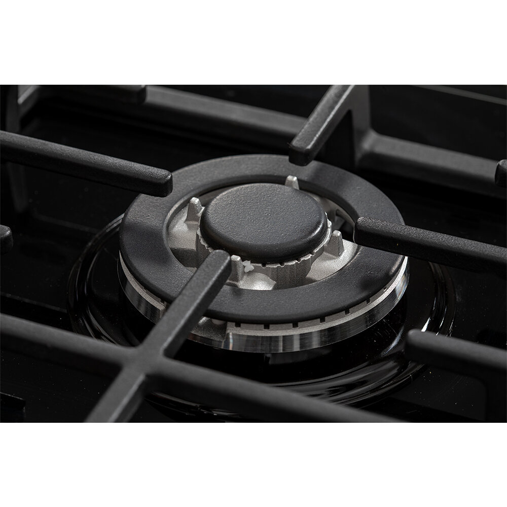 Газовая варочная поверхность Simfer H60H41S570 (газ-контроль, WOK конфорка, чугунные решетки, черное стекло) - фото №16