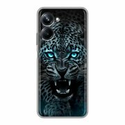 Дизайнерский силиконовый чехол для Реалме 10 Про / Realme 10 Pro Темный леопард
