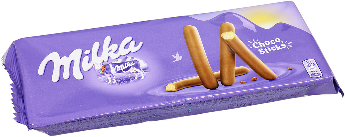 Печенье Milka Lila Stix с молочным шоколадом 112 г - фотография № 2