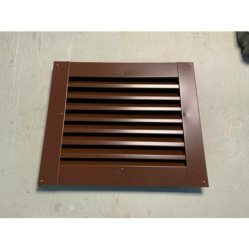Жалюзийная вентиляционная решетка, 40 х 40 см, коричневый цвет