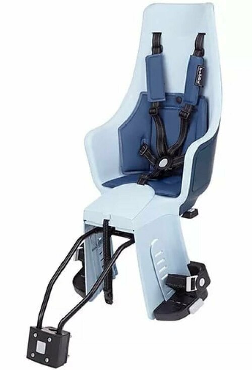 Детское кресло с креплением на багажник/раму Bobike Exclusive Maxi Plus Frame LED Голубо-синий