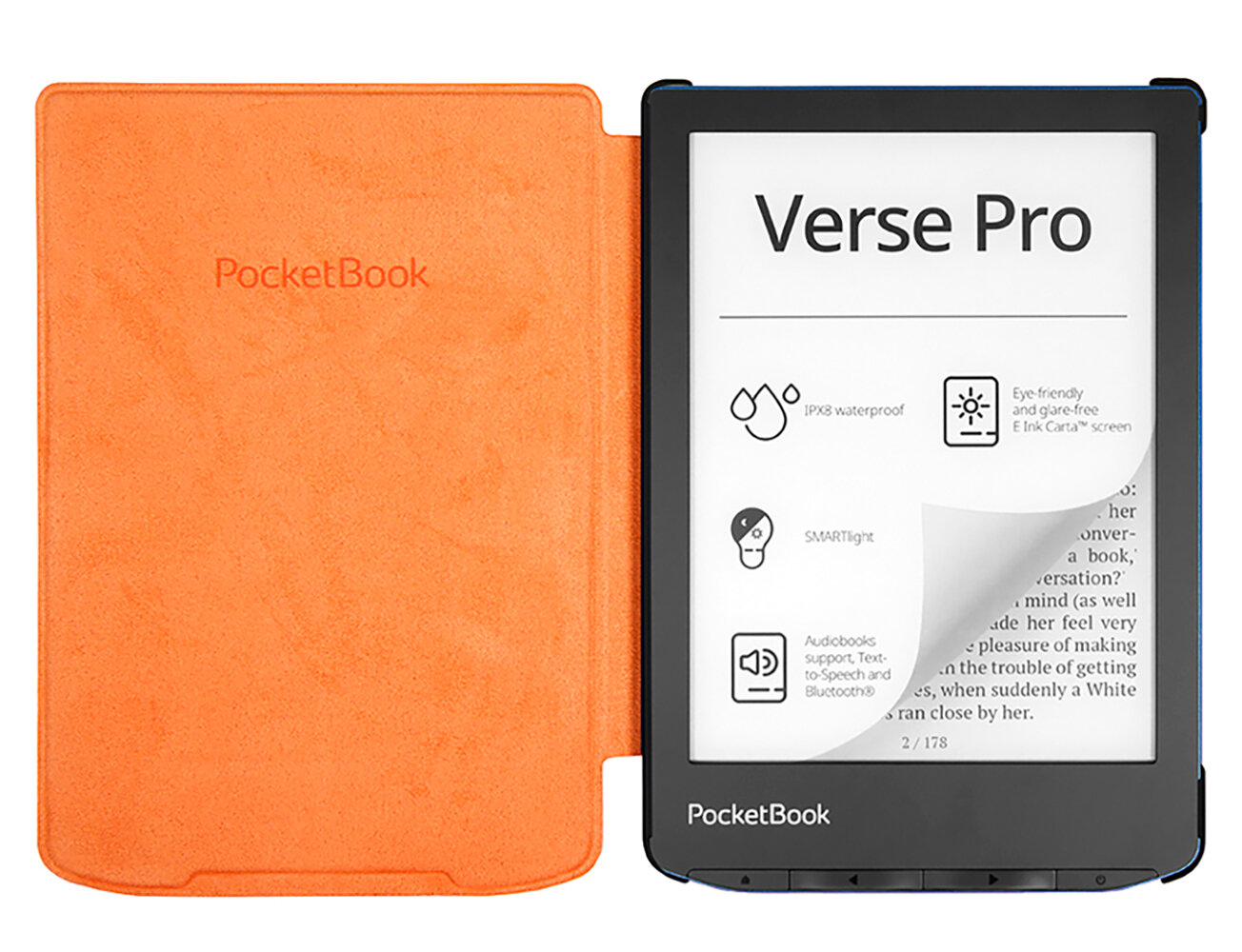 Электронная книга PocketBook 629 Verse голубой с обложкой Orange