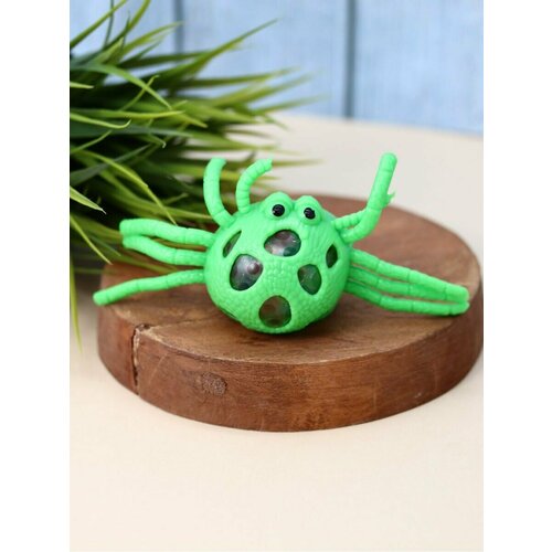 Игрушка антистресс, мялка Squeeze spider green