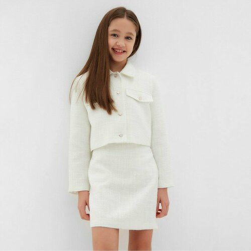 Комплект одежды Minaku, размер 158, белый комплект одежды minaku размер 158 серый