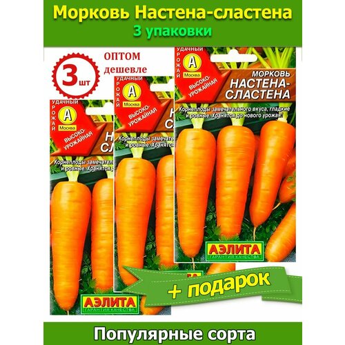 Семена Морковь Настена-сластена 3 упаковки