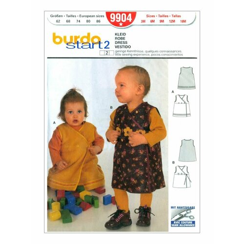 Выкройка Burda 9904 Платье выкройка burda 9360 платье блузка