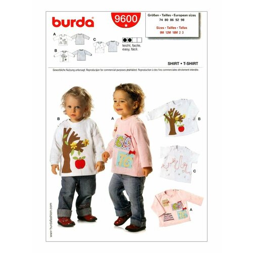 Выкройка Burda 9600 Блузон выкройка burda 7341 блузон