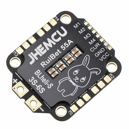 Полетный контроллер JHEMCU RuiBet 55A BLHELI_S Dshot600 3-6S полетный контроллер стек fpv f405 v3 55a bls 30x30