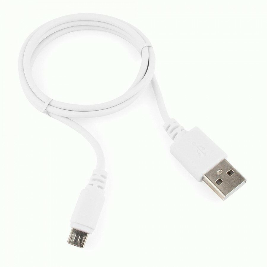 Кабель microUSB 1м Cablexpert CC-mUSB2-AMBM-1MW круглый белый - фото №17