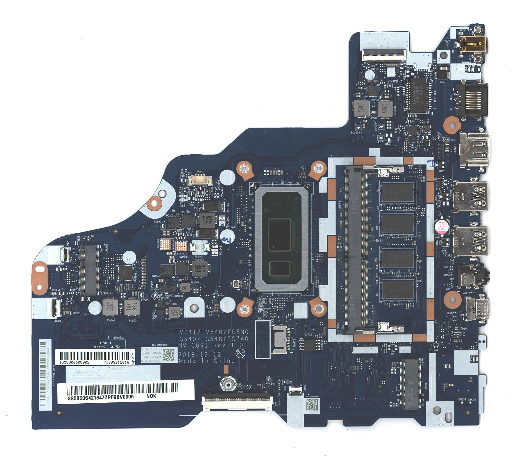 Материнская плата для Lenovo L340-15IWL NOK 4205U UMA 4G