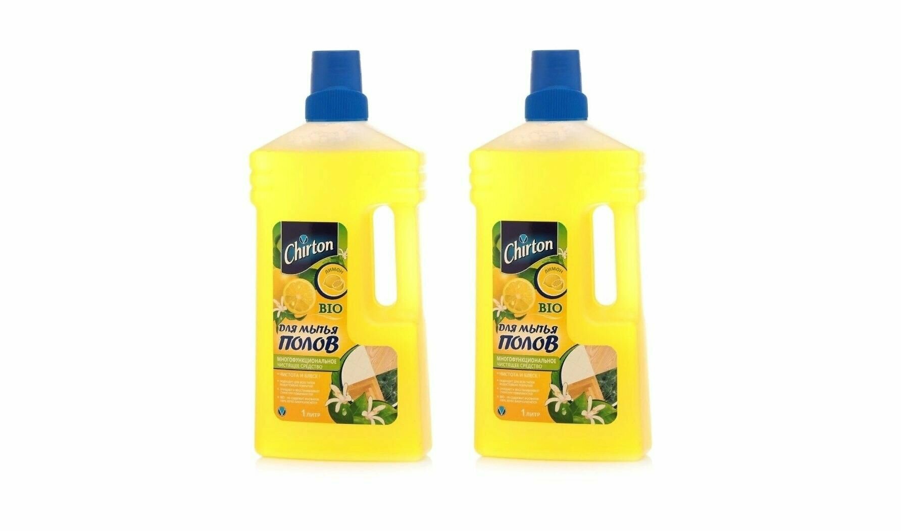 Chirton Средство для мытья полов "Лимон", 1000 мл, 2 штуки