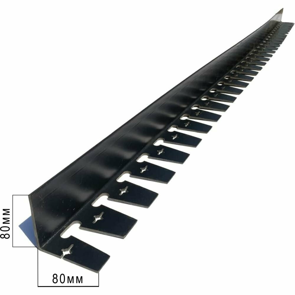 Садовый пластиковый бордюр ГеоПластБорд Стафф 2000х80х80 мм черный GPBC2.80mm