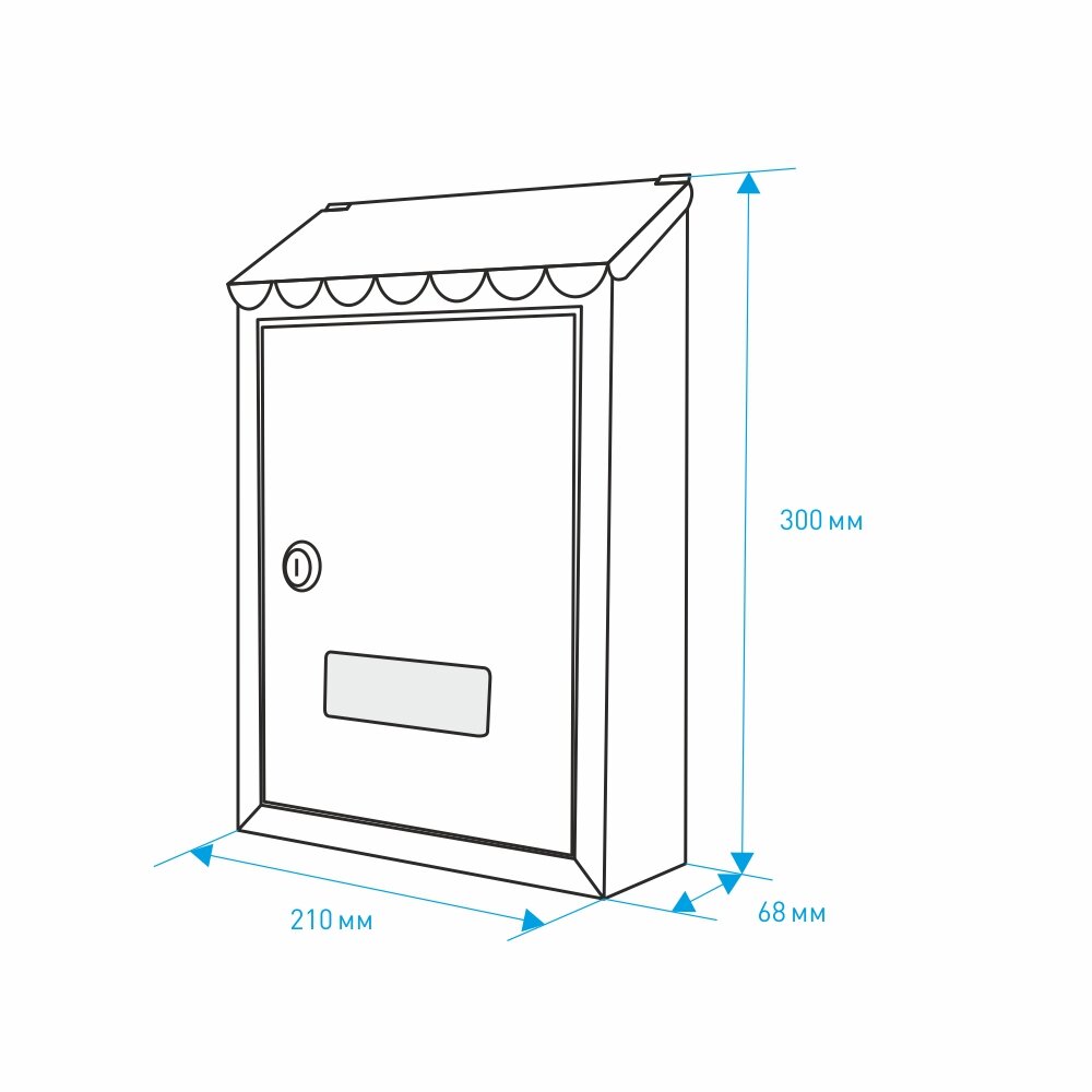 Почтовый ящик FIXBERG 300х210х68 мм графит - фотография № 5