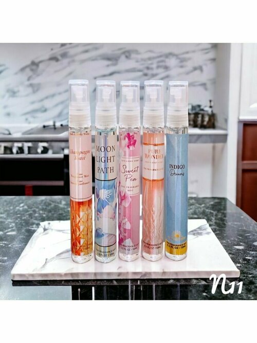 Сет мини спрей для тела Bath & Body Works 10мл x 5шт - N11