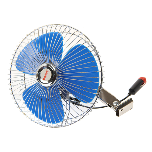 Вентилятор в салон 12V 8 на кронштейне с решеткой металл 21см MEGAPOWER 137000₽
