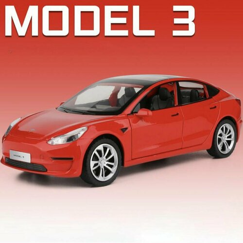 Коллекционная машинка игрушка металлическая Tesla model 3 с багажником масштабная модель 1:24 значок на переднее и заднее рулевое колесо для tesla model 3 y автомобильные наклейки модификация украшения наклейки не снимают оригинальный л