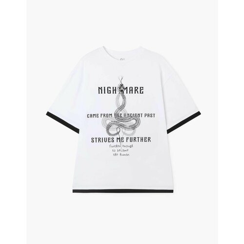 фото Футболка gloria jeans, размер 12-14л/158-164, белый