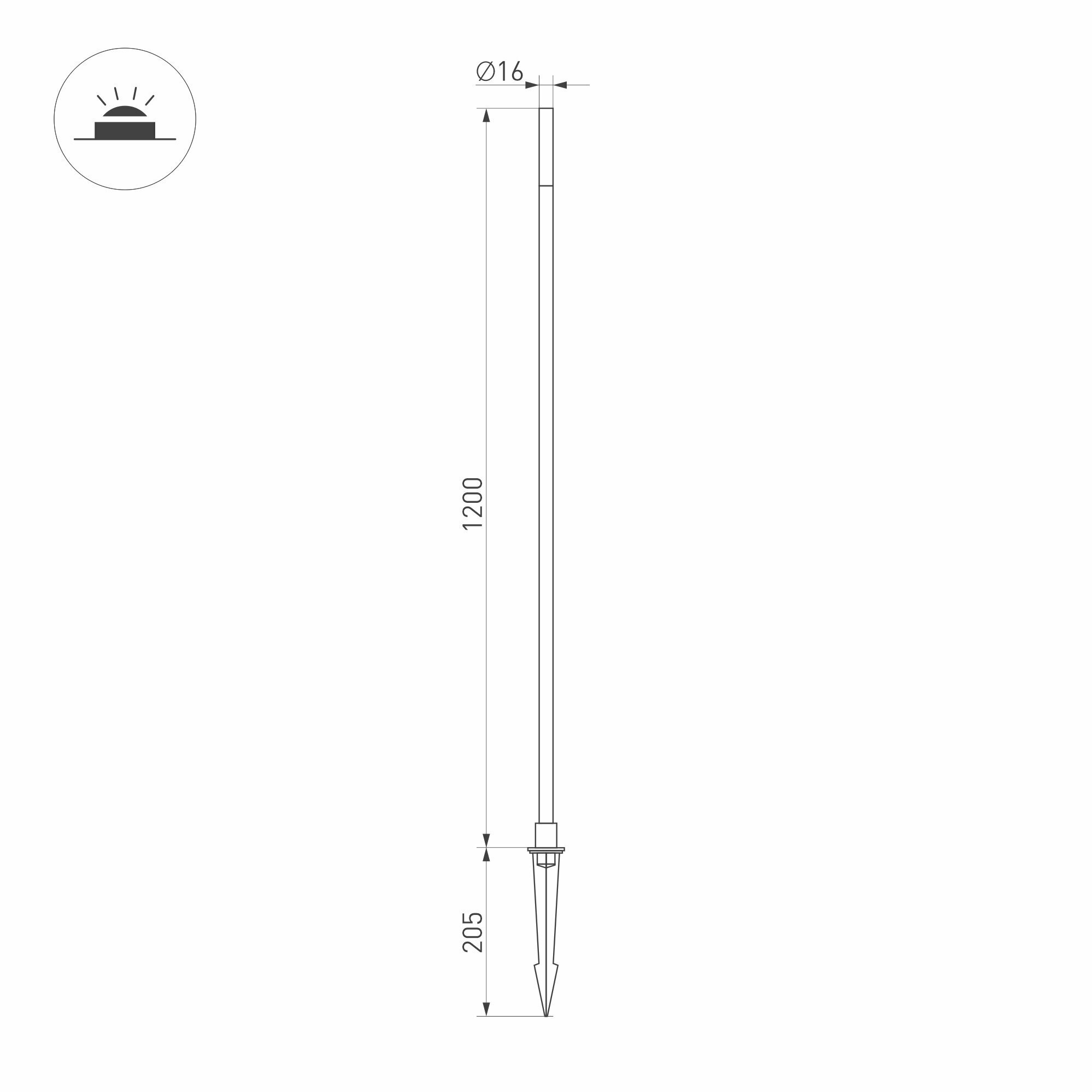 Светильник KT-CANNA-L1200-1W Warm3000 (DG, 110 deg, 24V) (Arlight, IP65 Металл, 3 года)