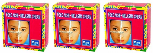 Siam Yoko Крем для лица Acne-Melasma Cream против акне и пигментации, с коэнзимом Q10, 4 г, 3 шт