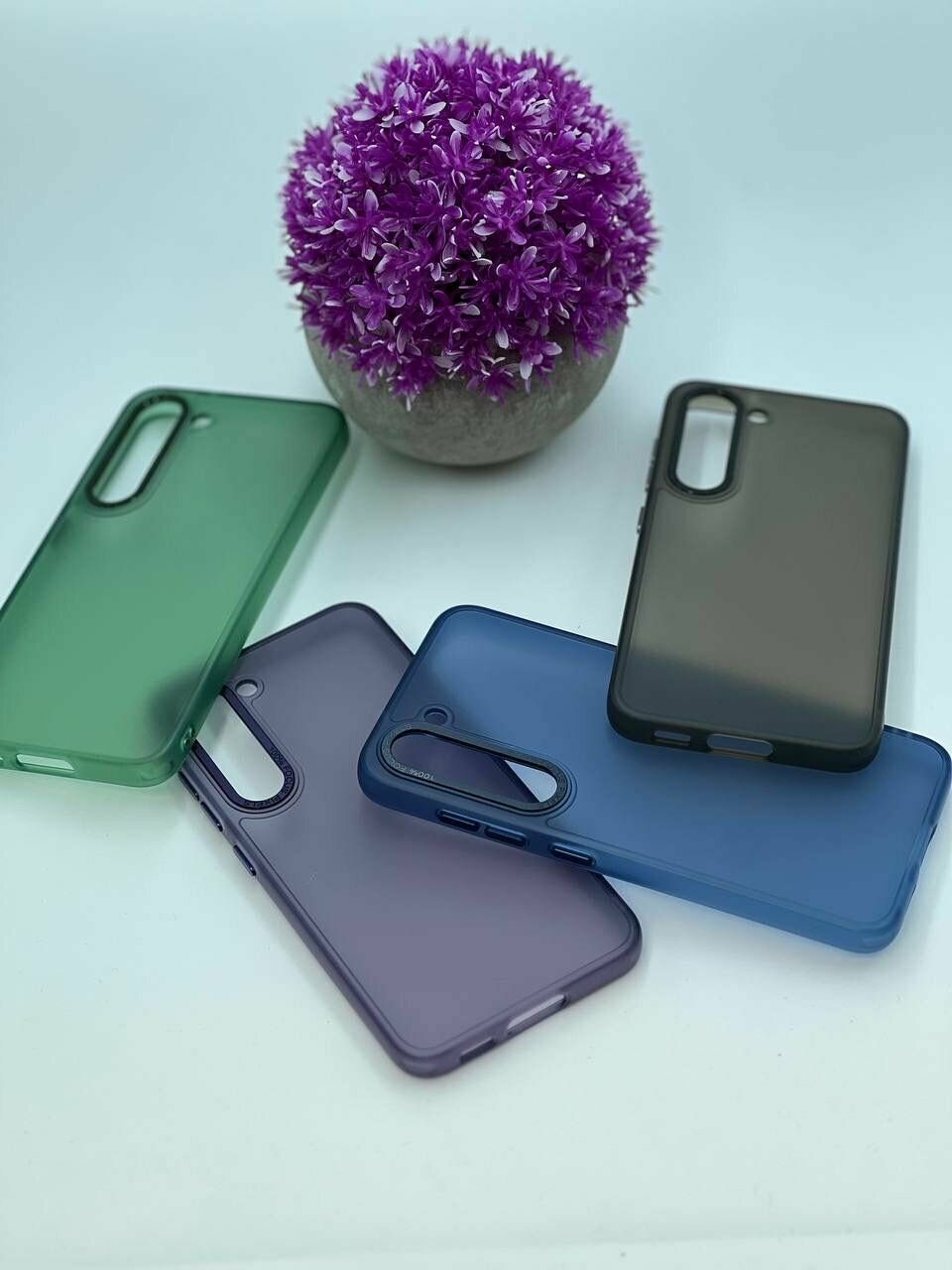 Матовый противоударный чехол для Samsung Galaxy S23 / Самсунг Галакси С 23 / SM-S911B - с защитой модуля камер — фото 1