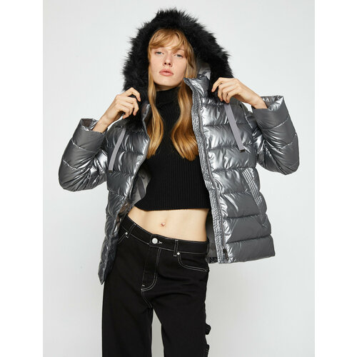 фото Куртка koton, размер 40, серый