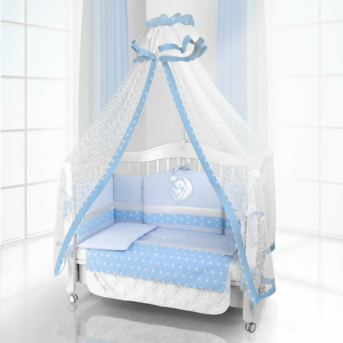 фото Комплект постельного белья beatrice bambini unico stella (125х65) - blu& blu