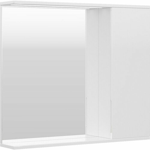 Зеркало-шкаф Volna Lake 80х70 правое с подсветкой белый zsLAKE80 R-01 9444₽