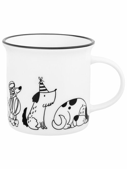 Кружка / чашка для кофе, чая 240 мл 11х8х8 см Elan Gallery жизнь собак Праздник у собак