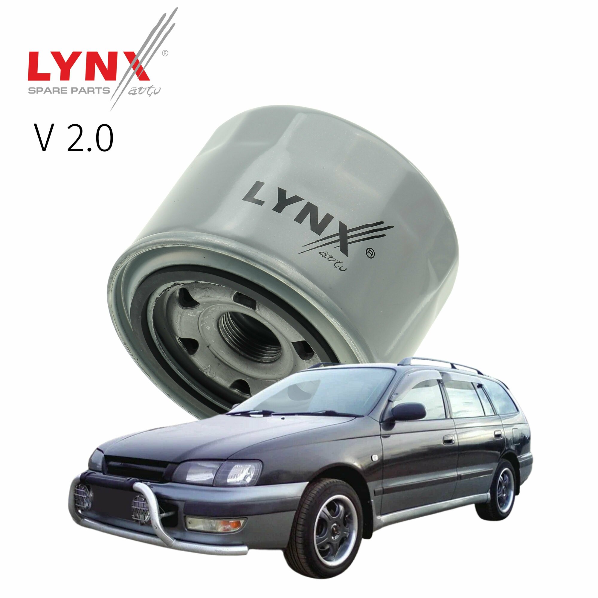 Фильтр масляный Toyota Caldina (1) / Тойота Калдина 1992 1993 1994 1995 1996 1997 V2 2C / 1шт LYNXauto