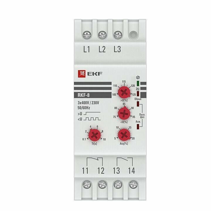 Реле контроля фаз многофункциональное RKF-8 EKF PROxima