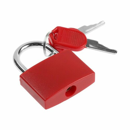 Замок навесной для чемодана средний 30х42 мм красный 496₽