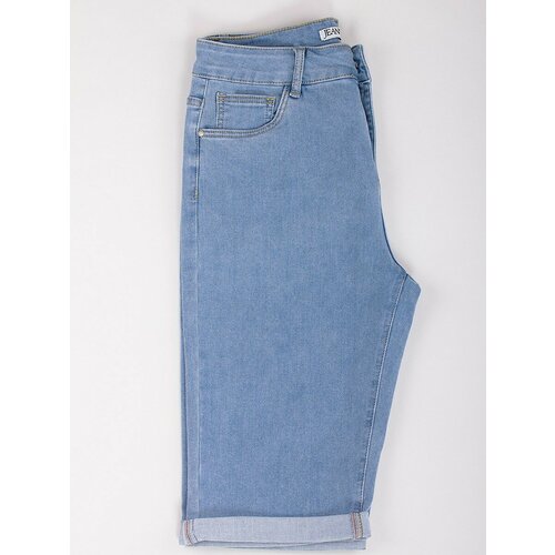фото Бриджи , размер 44, голубой fashion jeans